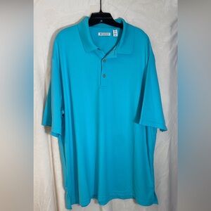 Cubavera Turquoise Polo Shirt 3XLT